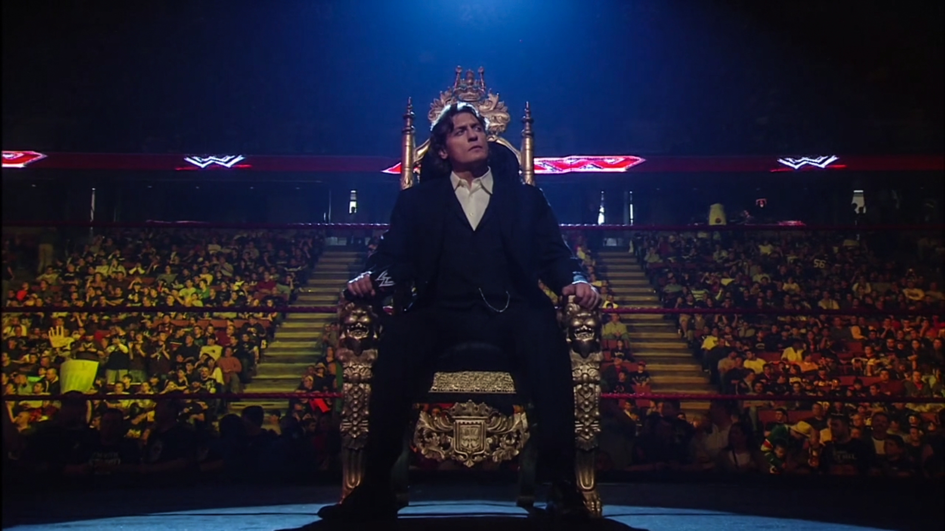William Regal sits on his throne as King of the Ring