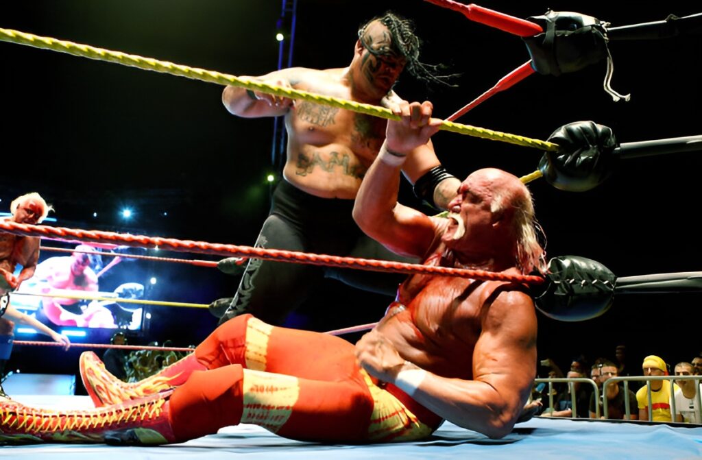 Umaga In One Of His Last Matches Against Hulk Hogan