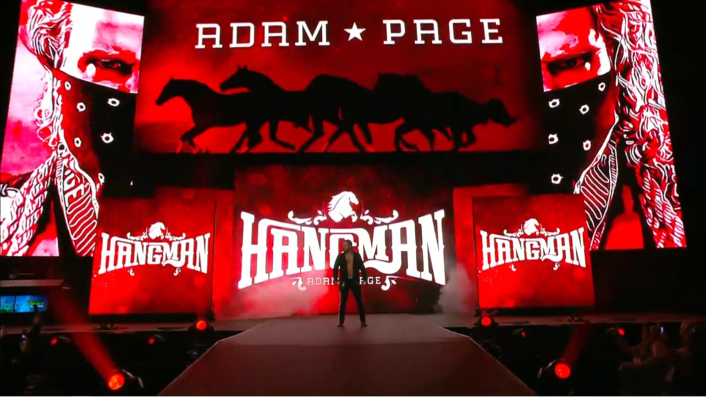 Adam Page Making His Entrance At AEW Revolution 2023